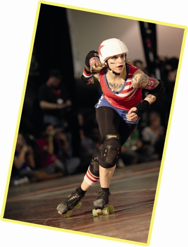 Suzy Hotrod jamming for Team USA at the Roller Derby World Cup 2011 Roller - photo 2