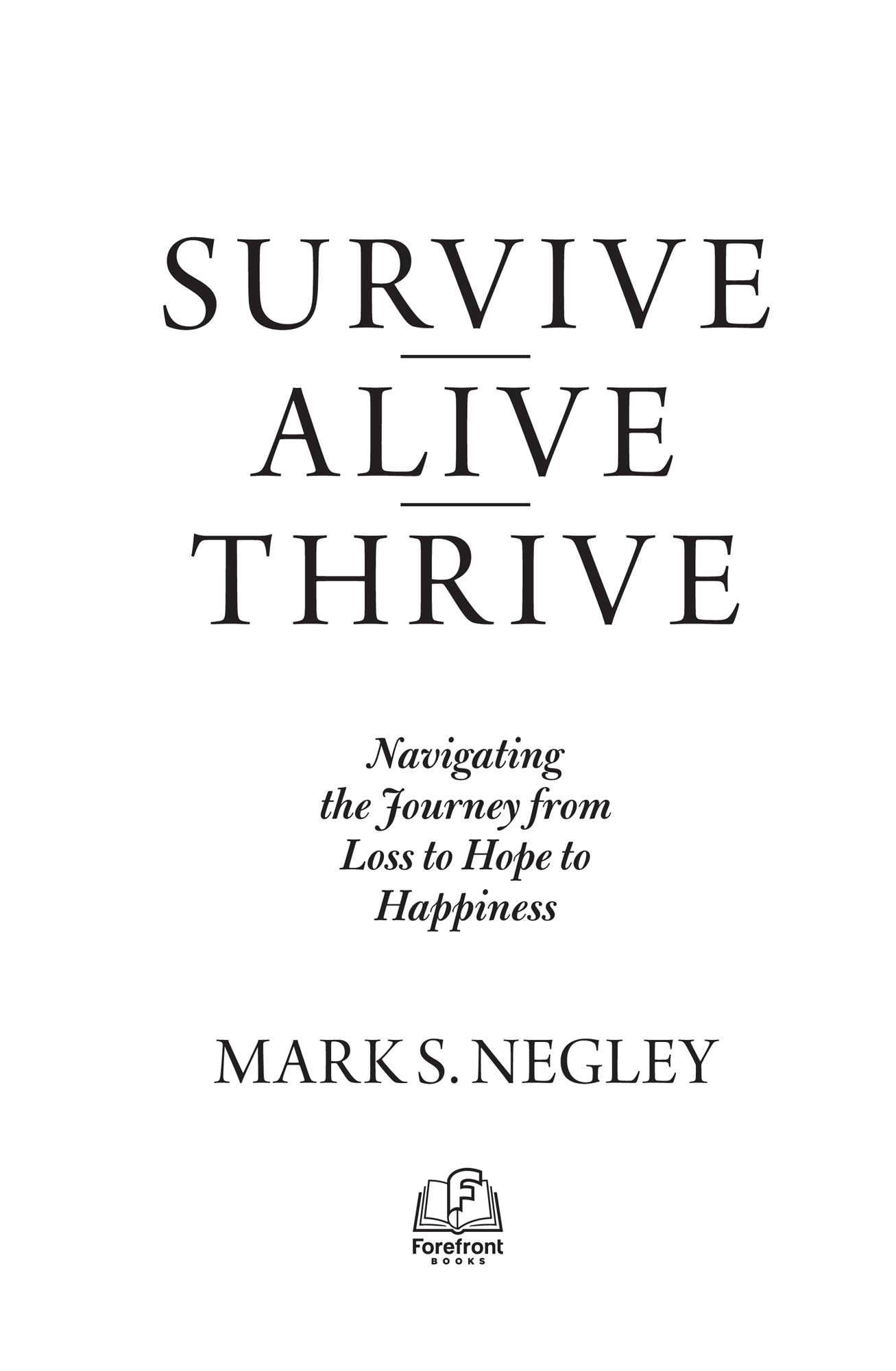 Survive-Alive-Thrive Navigating the Journey from Loss to Hope to Happiness - photo 2