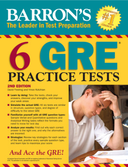 David Freeling - 6 GRE Practice Tests