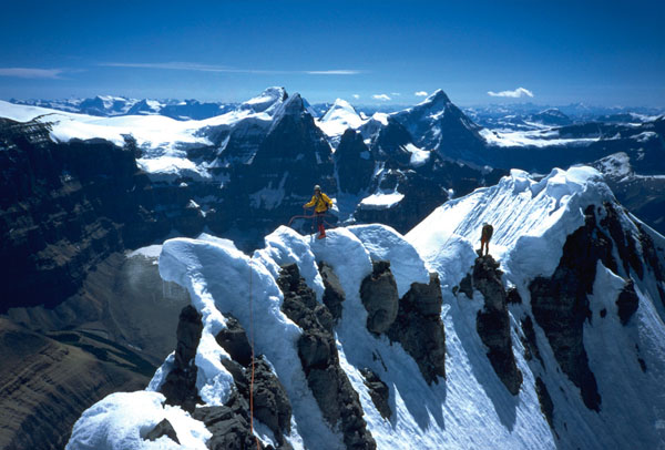 Modern climbers on the summit ridge of Mount Alberta Photo Larry Stanier - photo 17