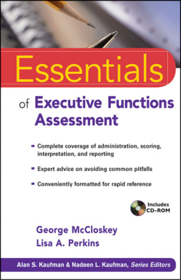 George McCloskey - Essentials of Executive Functions Assessment