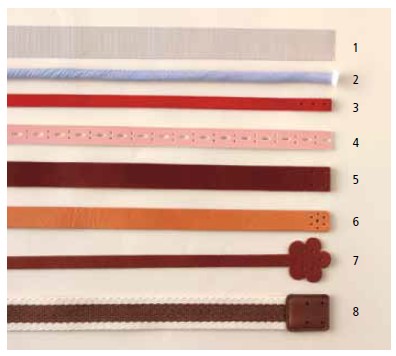 Ribbon items 3 4 Cord item 11 Leather strip narrow item 43 Punched - photo 17