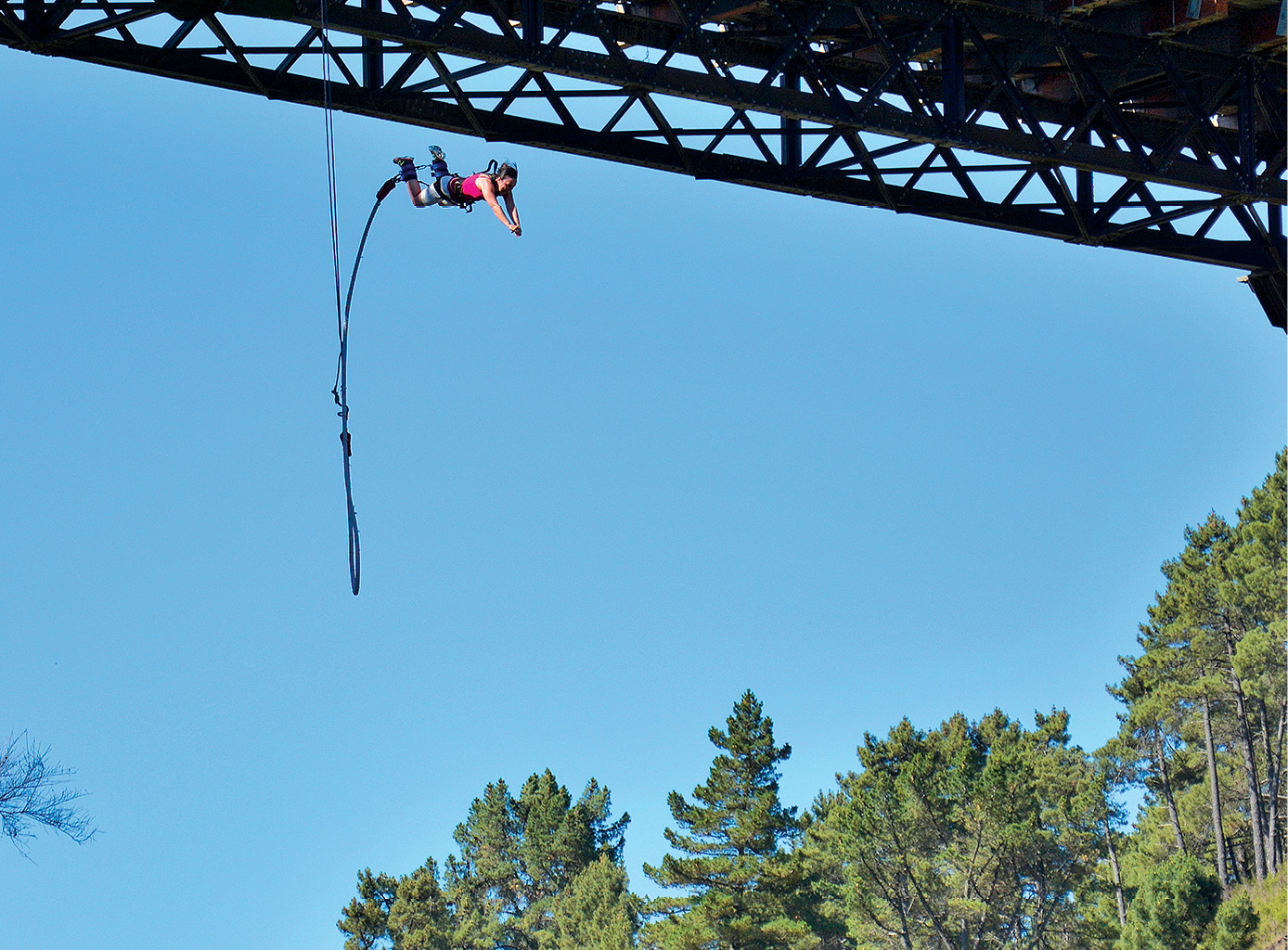 Bungee jumping is hugely popular across New Zealand Here a brave soul tries it - photo 22