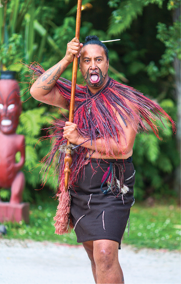 A traditional Maori Greeting Show near Rotorua Town Waiotapuor Sacred - photo 9