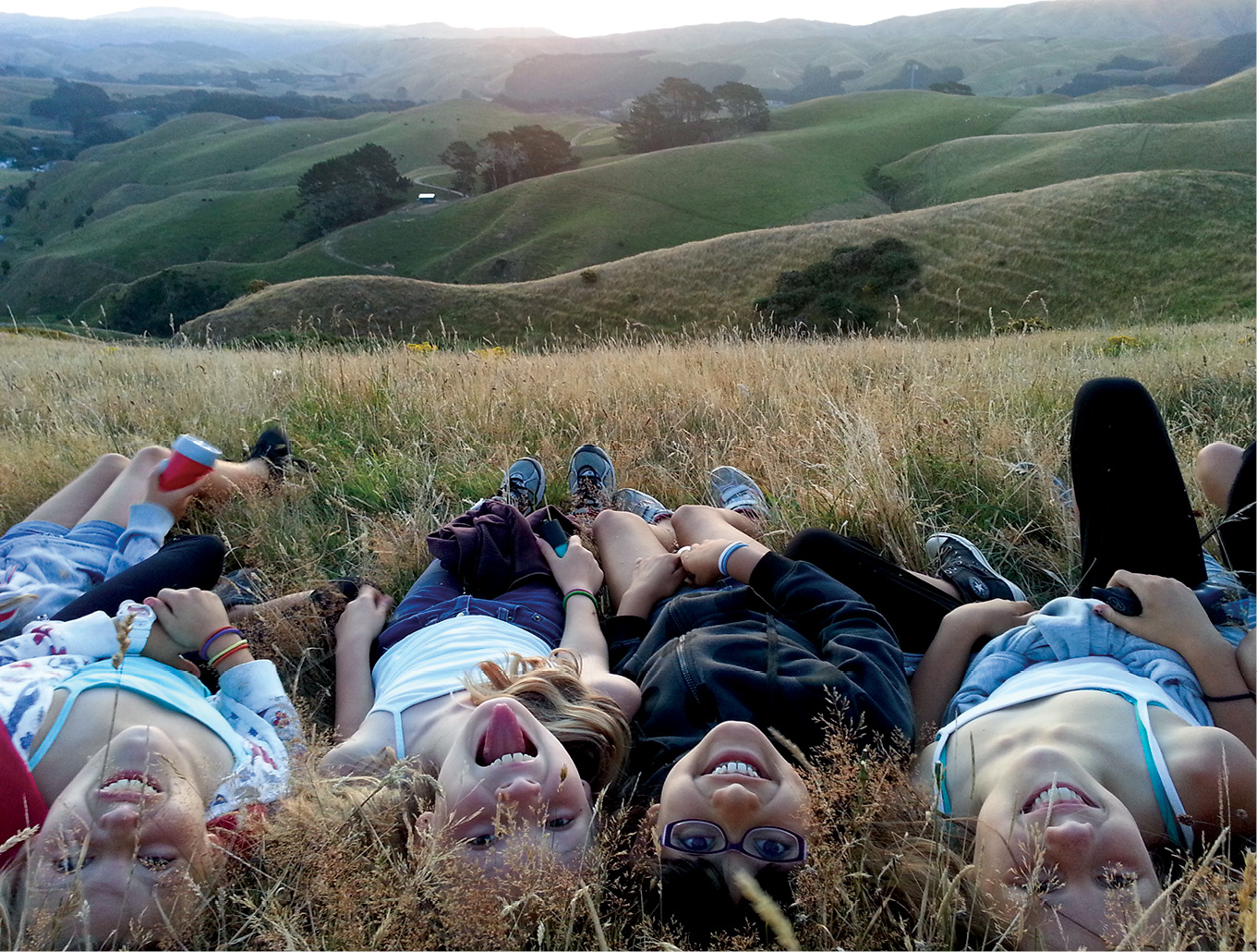 Girls on a school field trip enjoy the bucolic beauty just outside of - photo 20