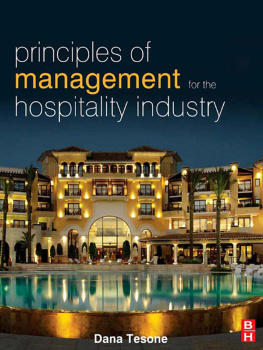 Dana Tesone - Principles of Management for the Hospitality Industry