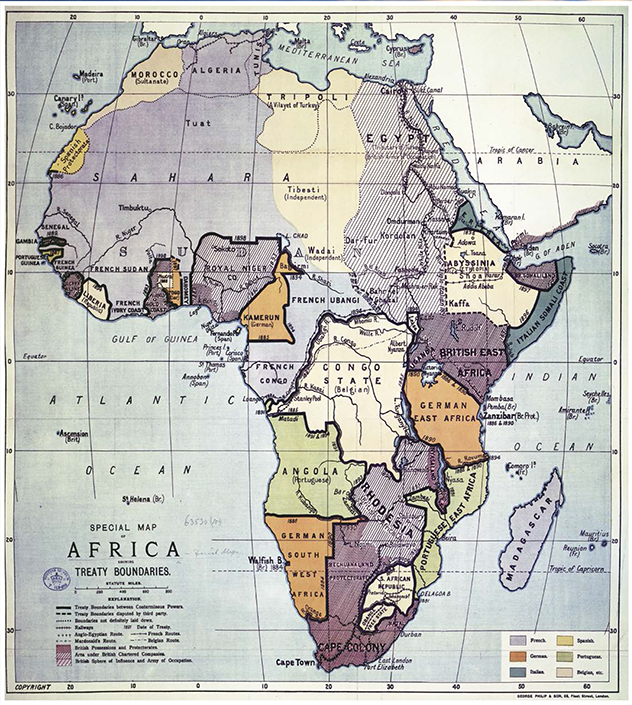 This map of Africa dates from 1891 You can see the borders that the European - photo 5