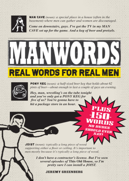 Jeremy Greenberg ManWords: Real Words for Real Men