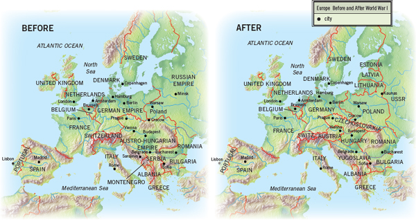 The end of World War I saw significant changes in Europe Territorial lines - photo 5