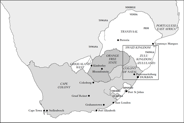 Map of southern Africa circa 1879 Map of Zululand Matrilineal Family - photo 4