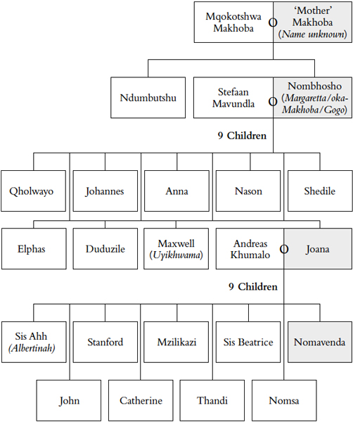 Matrilineal Family Tree of the Makhoba Clan O Marriage Prologue Six months - photo 6