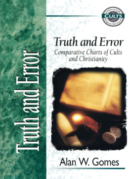 Zondervan - Truth and Error: Comparative Charts of Cults and Christianity