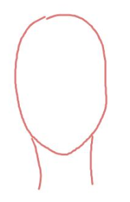 F irst draw a oval shape like an inverted egg to give the shape of her face - photo 24