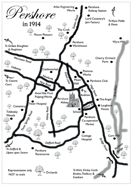 Map of Pershore in 1914 Jenni Waugh To our mothers grandmothers and the - photo 3