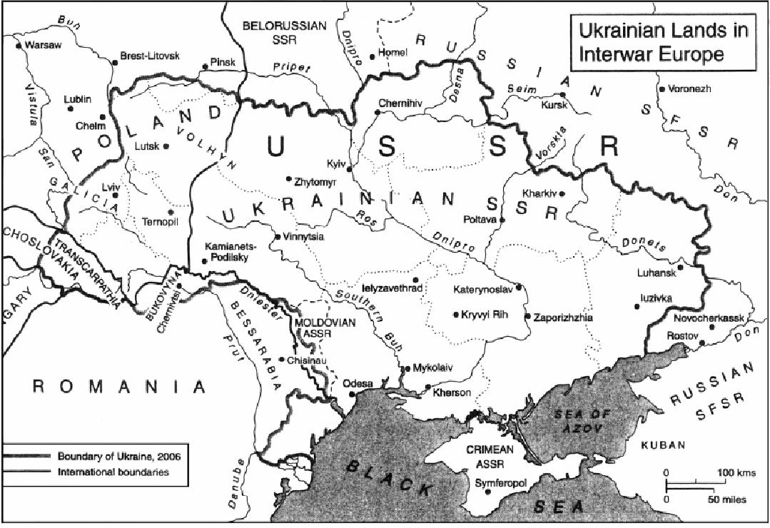 The interwar Ukrainian territory as part of the USSR following the - photo 3