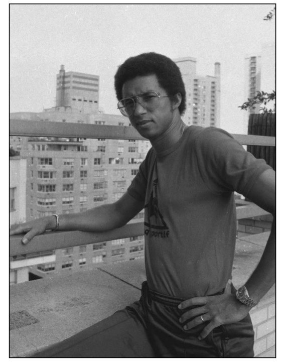 Arthur Ashe poses on the balcony of his New York City apartment on August 21 - photo 3