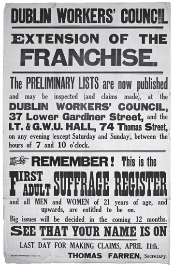 Extension of Franchise poster National Library of Ireland The fight for - photo 2