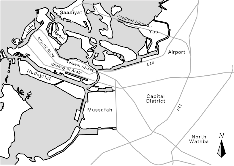 Metropolitan Abu Dhabi including major islands roads and features Preface - photo 5