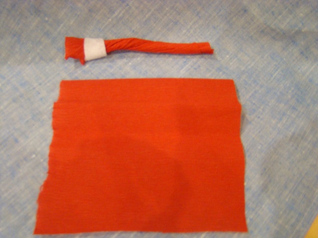 Take two red squares and roll a loose strap use glue tofix the shape Curve - photo 15