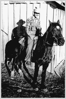 MY GRANDFATHER ON HIS HORSE OLE CHARGER Earthquake my sister Meg and I - photo 4