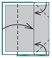 Valley-fold the corners of the right flap to the vertical crease Valley-fold - photo 10