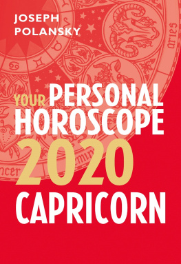 Joseph Polansky Capricorn 2020: Your Personal Horoscope