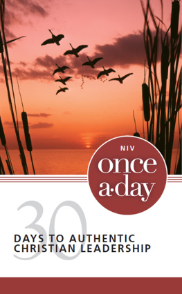 Zondervan NIV Once-A-Day 30 Days to Authentic Christian Leadership