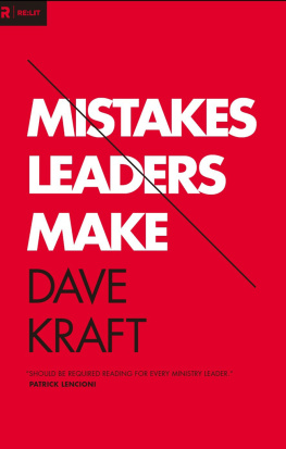 Dave Kraft - Mistakes Leaders Make