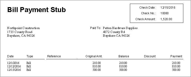 At the top of the form you see your company name the check date the check - photo 4