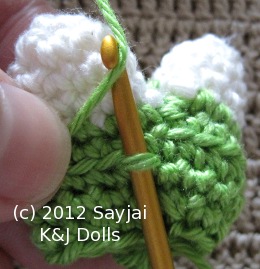 Cap Rnd 1With green cap color ch 2 6 sc in second chain fromhook 6 - photo 11