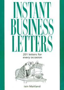 Iain Maitland Instant Business Letters