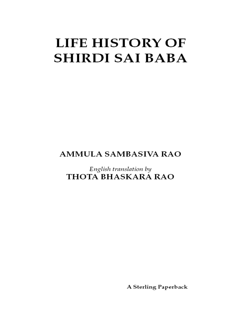 Life History of SHIRDI SAI BABA Life History of Shirdi Sai Baba was - photo 2