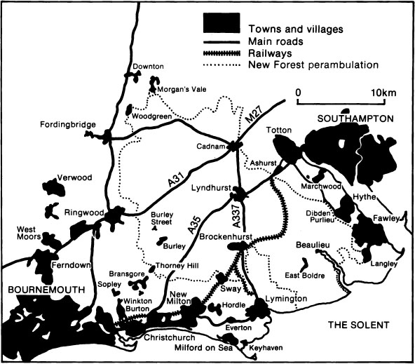 Fig 1 The New Forest and Major Settlements The crown lands which form - photo 2