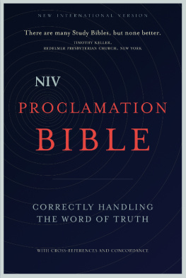 Zondervan - Niv, Proclamation Bible: Correctly Handling the Word of Truth