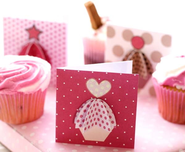 You Will Need Pearlescent card Patterned card and cupcake card toppers Glue - photo 7