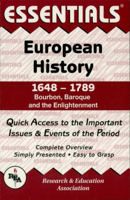 William H. Burnside European History: 1648 to 1789 Essentials