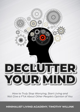 Timothy Willink Declutter Your Mind: How to Truly Stop Worrying, Start Living and Not Give a F*ck About Other Peoples Opinion of You