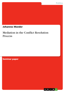 Johannes Wander - Mediation in the Conflict Resolution Process