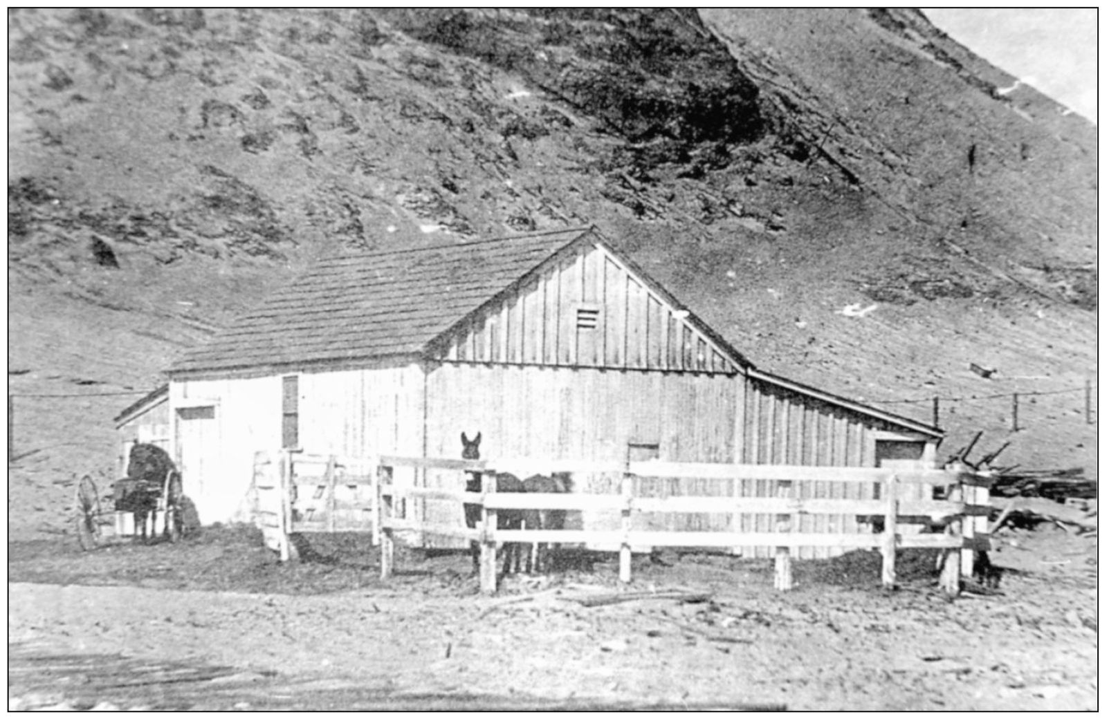 A barn was built at the base of Point Surs giant rock for the station animals - photo 11