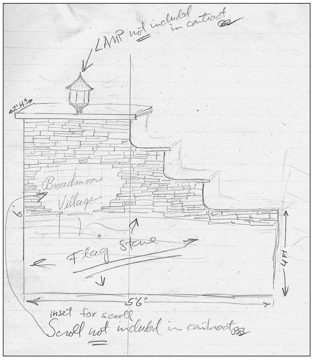 This is an artists original drawing of the Broadmoor Portals The Broadmoor - photo 8