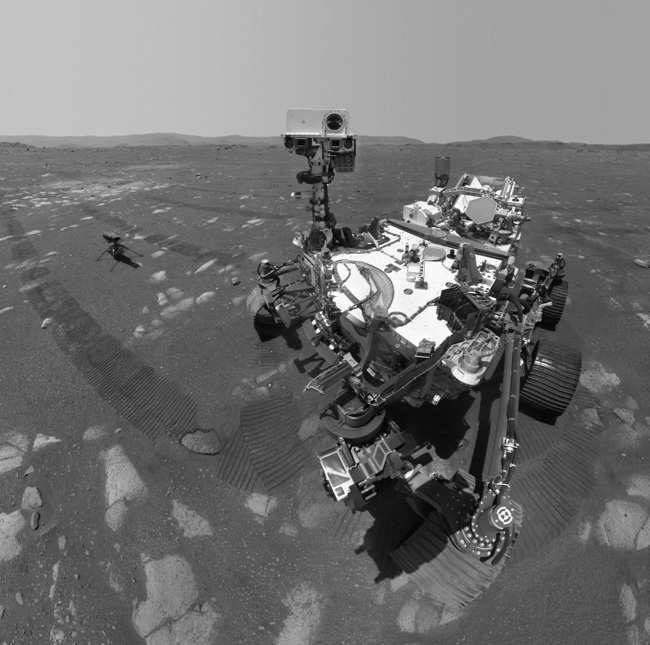 Selfie taken near the Jezero crater landing site using the NASA Perseverance - photo 2