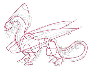 Drawing Any Creature Begins With Basic Shapes Every dragon or creature youll - photo 10