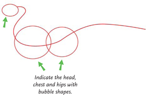 Begin with a simple line of motion gt2lt Add a snout to the head - photo 6