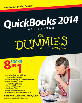 Stephen L. Nelson QuickBooks 2014 All-in-One For Dummies