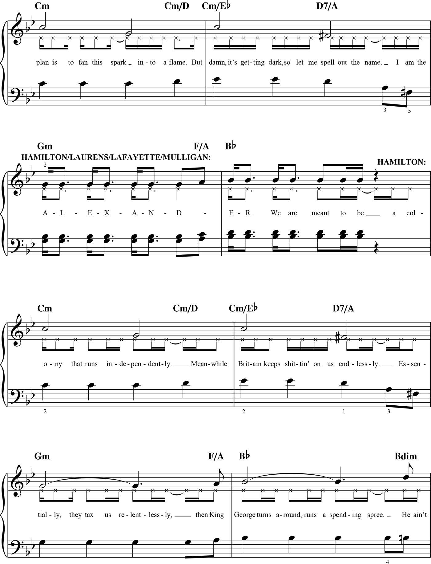 Hamilton Songbook Easy Piano Selections - photo 17