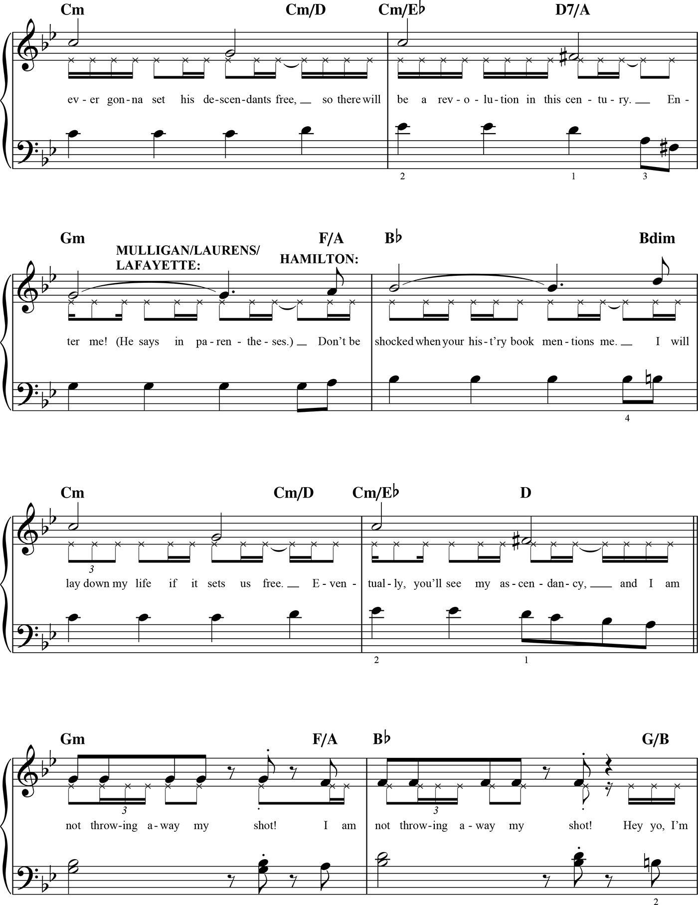 Hamilton Songbook Easy Piano Selections - photo 18