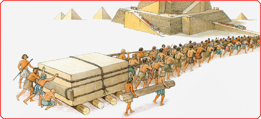 The ancient Egyptians used log rollers and ramps to move heavy materials when - photo 10