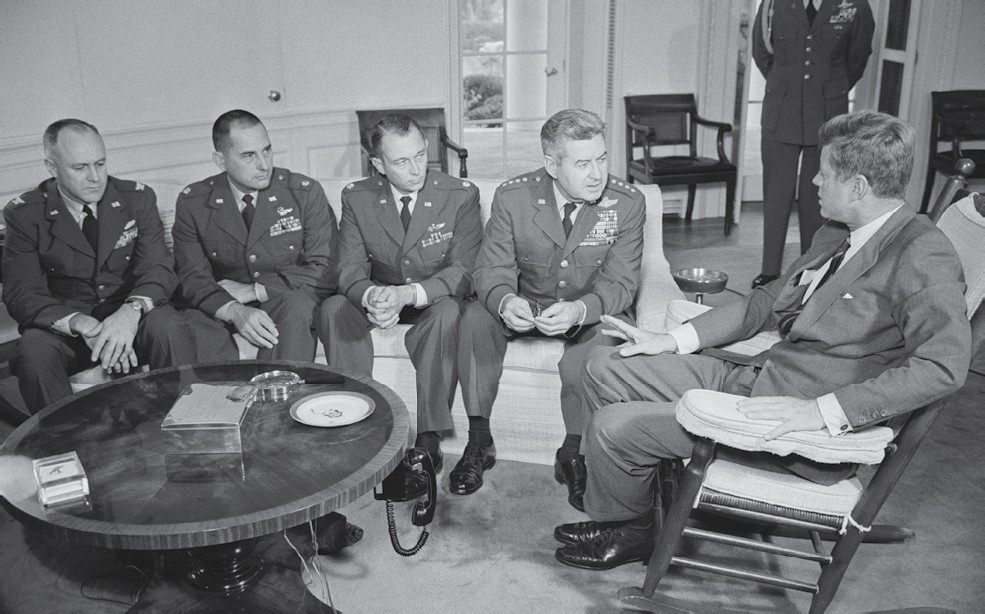 President Kennedy thanked Major Richard S Heyser third from left for his - photo 8