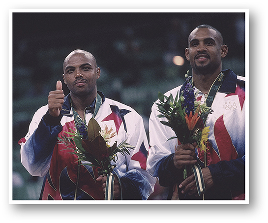 Olympic stars Charles Barkley and Grant Hill HARDWOOD HEROES The average NBA - photo 6