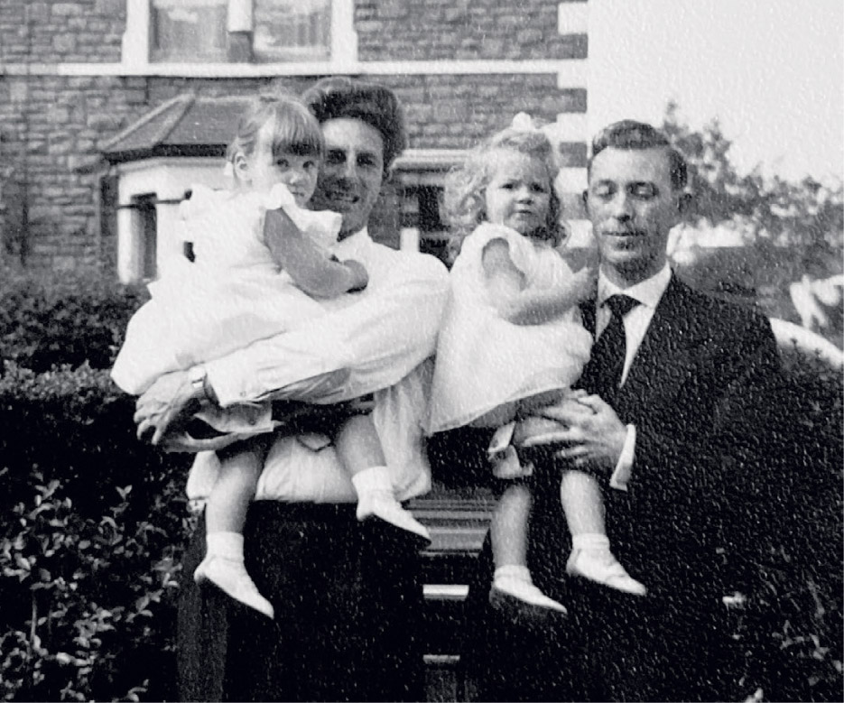 Uncle Mervyn cousin Lesley and Sara with her father RegKeren in her Sunday - photo 9